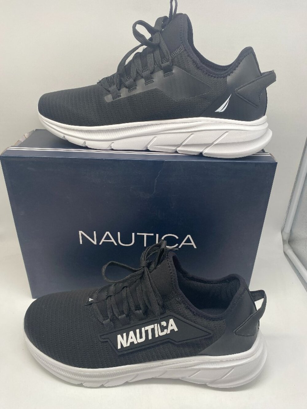 "SALE" NAUTICA ORTHOLITE ATHLETIC SNEAKER BLACK US MEN'S SIZE 13